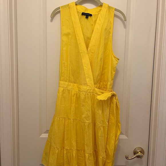 Banana Republic yellow wrap dress. Perfect for summer! - Picture 2 of 3